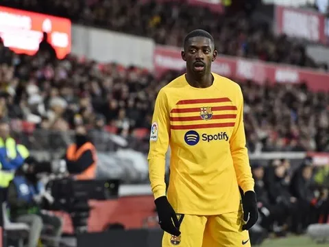 Dính chấn thương, Dembele có nguy cơ vắng mặt ở trận Man United