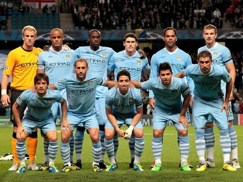 Đội hình Man City lần đầu dự Champions League vào năm 2011