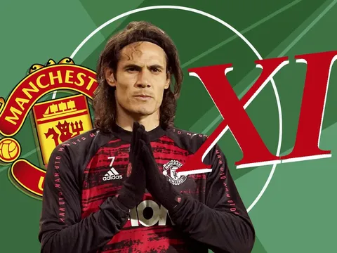 Đội hình Man Utd đấu Burnley: Cavani lĩnh xướng hàng công?