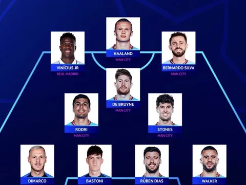 Đội hình tiêu biểu Champions League: Tràn ngập màu xanh thành Manchester