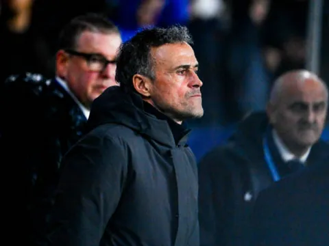 Luis Enrique vui mừng với kết quả bốc thăm của PSG