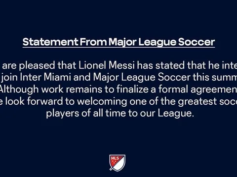 Giải MLS gửi thông điệp chào đón Messi