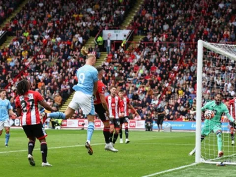 Haaland ghi bàn, Man City nghẹt thở rời Bramall Lane