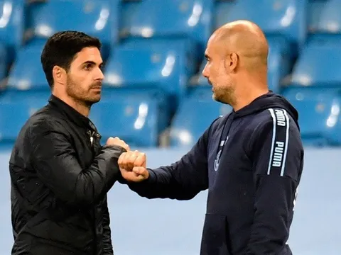 Pep Guardiola vẫn xếp trên Mikel Arteta một bậc