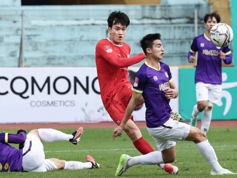 Hoàng Đức đá trọn 90 phút, Thể Công Viettel đả bại Hà Nội FC