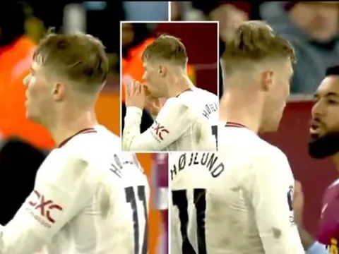 Hojlund cho CĐV Aston Villa và Luiz nếm mùi