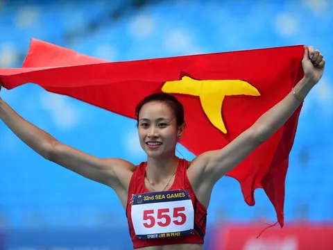 Hot girl Mỹ Tiên chạy “xé gió” giành HCV chạy 100m rào SEA Games 32