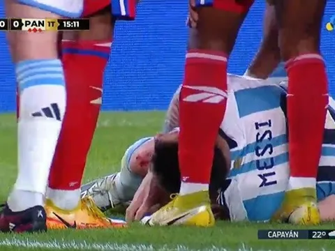Khoảnh khắc thót tim khiến Messi đổ máu
