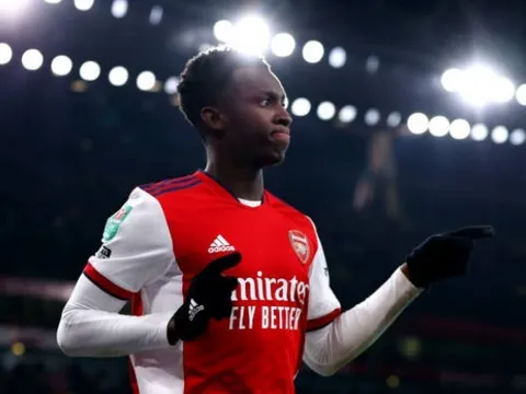 Lập hat-trick, Nketiah gửi thông điệp đến các đồng đội ở Arsenal