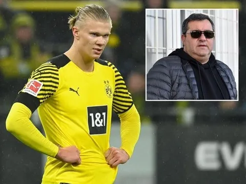 Loại Man Utd, Raiola chốt 4 bến đỗ tiềm năng cho Haaland