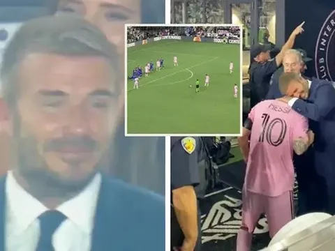 Messi lập siêu phẩm, Beckham lộ biểu cảm xúc động