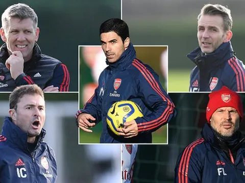 Mikel Arteta cùng đội ngũ phò tá "khủng" tại Arsenal