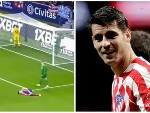 Morata một thoáng không ăn mừng dù tạo siêu phẩm solo