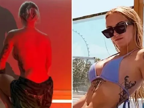 Nàng WAGs Arsenal gây sốt với màn khiêu vũ bán khỏa thân