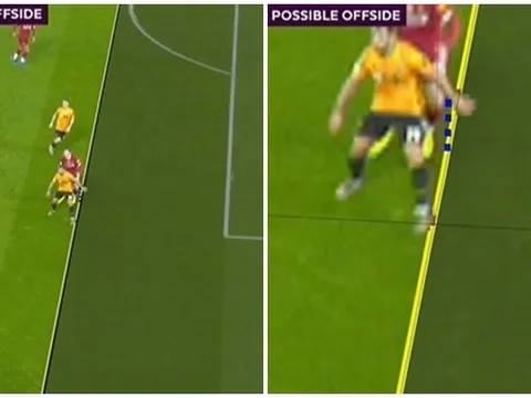Hình ảnh khó tin về bàn thắng bị từ chối của Wolves