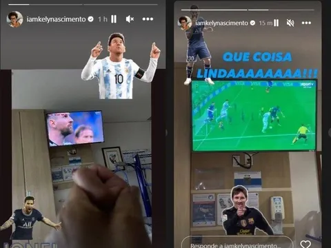 Pele và con gái cổ vũ cho Messi từ bệnh viện