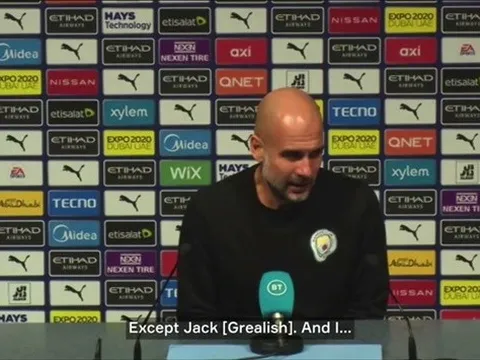 Pep phản ứng sau thắng lợi 7-0 trước Leeds Utd