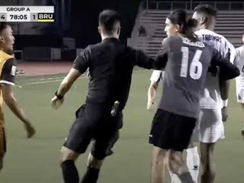 Pha gây gổ trong trận Philippines thắng Brunei 5-1
