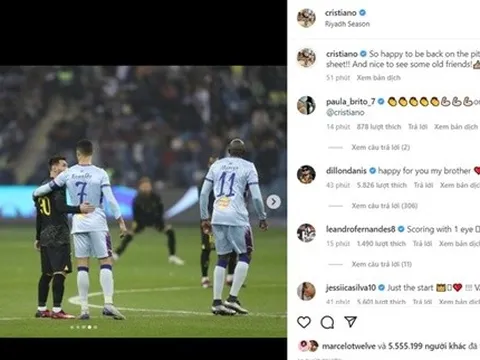 Phản ứng của Ronaldo khi gặp lại Messi