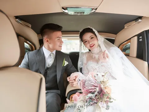 Quang Hải rạng rỡ đón cô dâu Thanh Huyền về dinh