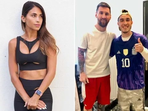 Hành động đẹp của vợ Messi