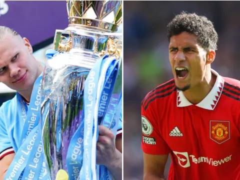 Raphael Varane đã biết cách khống chế Erling Haaland