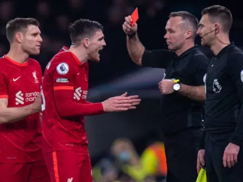 Robertson lên tiếng về tấm thẻ đỏ ở trận Tottenham