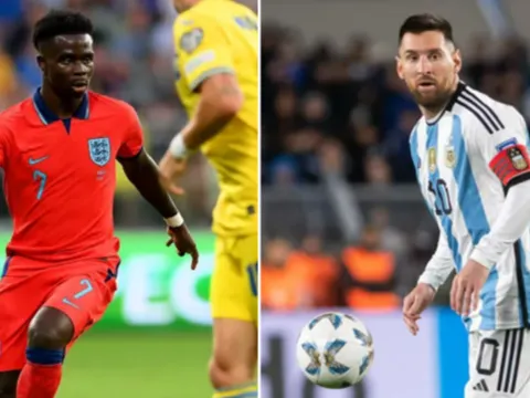 Saka được so sánh ngang tầm Messi
