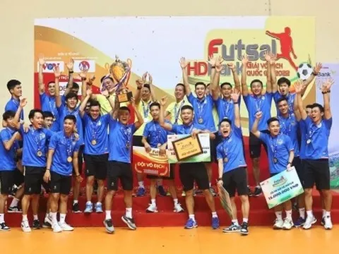 Tân vương giải futsal Việt Nam bất bại