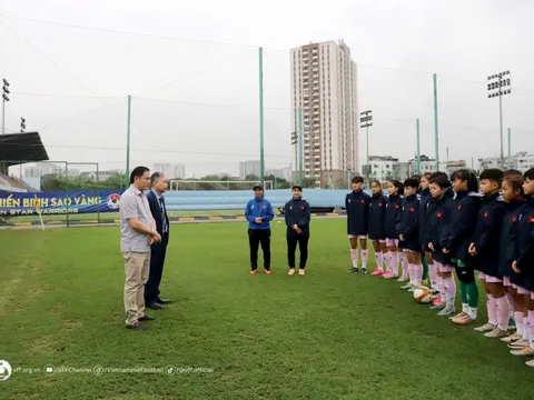 VFF động viên U16 nữ Việt Nam trước ngày lên đường dự giải đấu do UEFA tổ chức