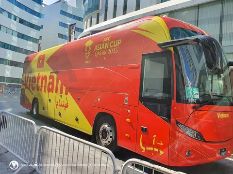 Ấn tượng với phương tiện di chuyển của ĐT Việt Nam tại Asian Cup 2023