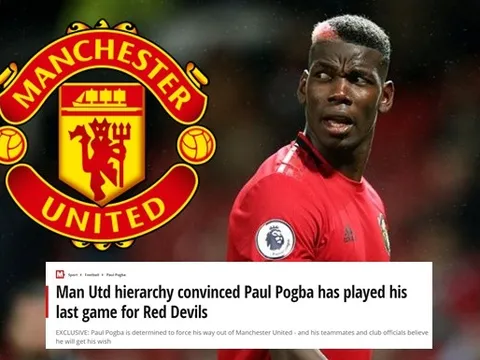 Paul Pogba đã chơi trận cuối cùng cho Man Utd