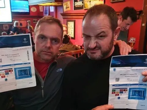 Hai CĐV đến Gent thay vì Genk để xem Liverpool đá Champions League