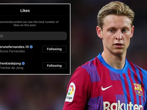 De Jong like bài viết của M.U