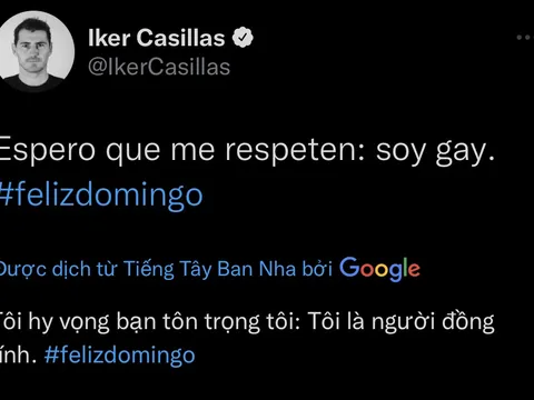 Casillas: Xin hãy tôn trọng tôi, tôi là gay