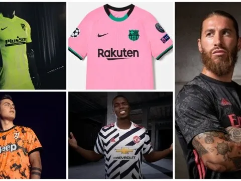 10 mẫu áo đấu thứ 3 thu hút và gây ồn ào nhất mùa 2020/21