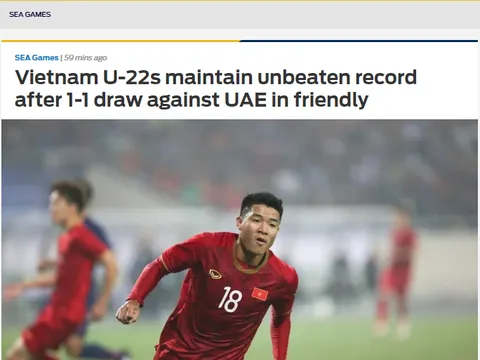 Báo châu Á: Hoà UAE, U22 Việt Nam duy trì 1 kỷ lục