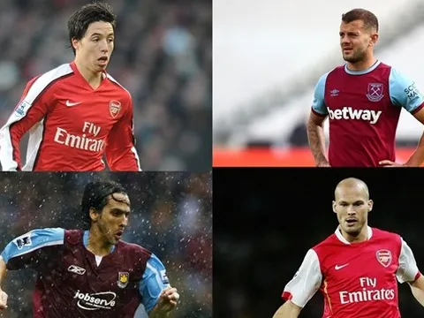 13 cầu thủ từng khoác áo Arsenal và West Ham: Wilshere, Nasri và ai nữa?