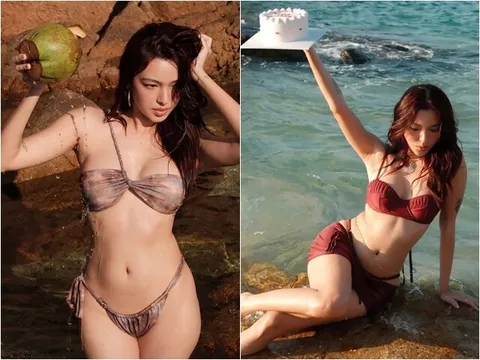 Chân dài Việt nổi tiếng vừa công khai bạn trai diễn viên: Body siêu nóng bỏng, diện bikini "nét căng"