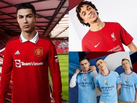 19 mẫu áo sân nhà mới nhất của các CLB Ngoại hạng Anh 2022/23