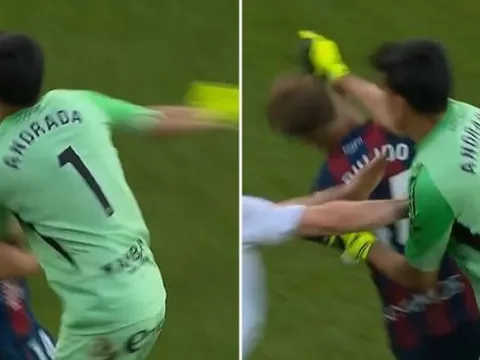 Thủ môn Zaragoza đấm gục đối thủ, châm ngòi hỗn chiến