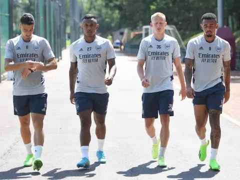 3 chàng Gabriel sánh bước trong buổi tập của Arsenal