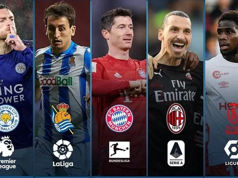 5 cây săn bàn thống trị các giải đấu hàng đầu châu Âu: Bất ngờ La Liga, Ligue 1!