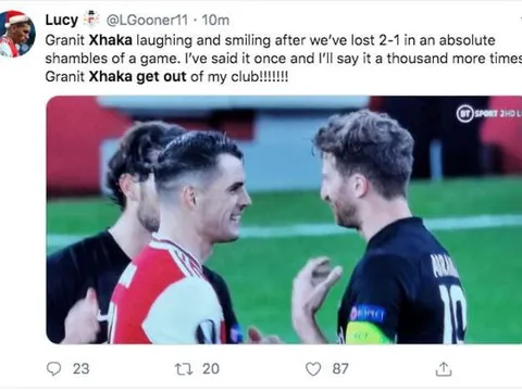 Xhaka cười cợt sau trận, NHM Arsenal cay cú "đuổi thẳng cổ"