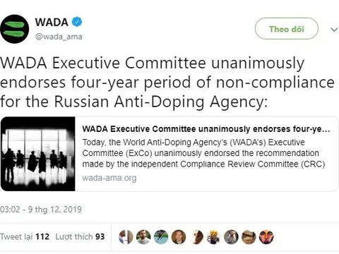 CHÍNH THỨC: Chấn động thế giới, Nga bị cấm dự Olympic và World Cup