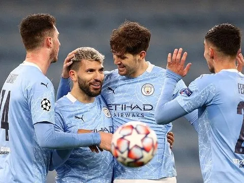 Aguero trở lại, ghi bàn giúp Man City đại thắng Marseille