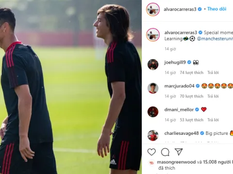 Alvaro Fernandez phản ứng khi được tập cùng Cristiano Ronaldo