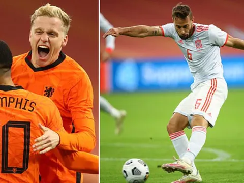 "Trôi dạt" ở MU, Van de Beek vụt sáng cứu Hà Lan trước Tây Ban Nha