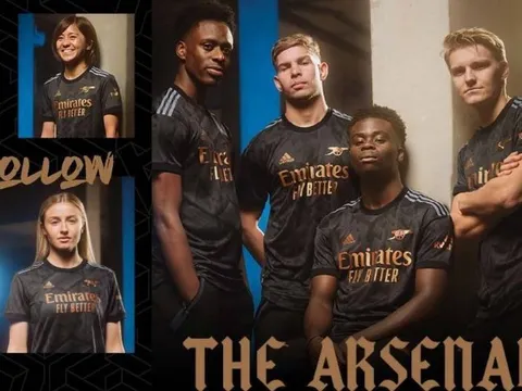 Arsenal công bố áo sân khách 2022/23 phong cách 'cool ngầu'