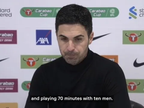 Arteta: "Tôi thật sự tự hào"
